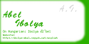 abel ibolya business card